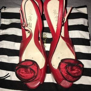 LAMB red high heels